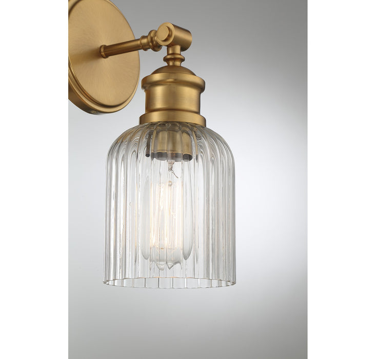 Meridian M90083NB One Light Wall Sconce, Natural Brass