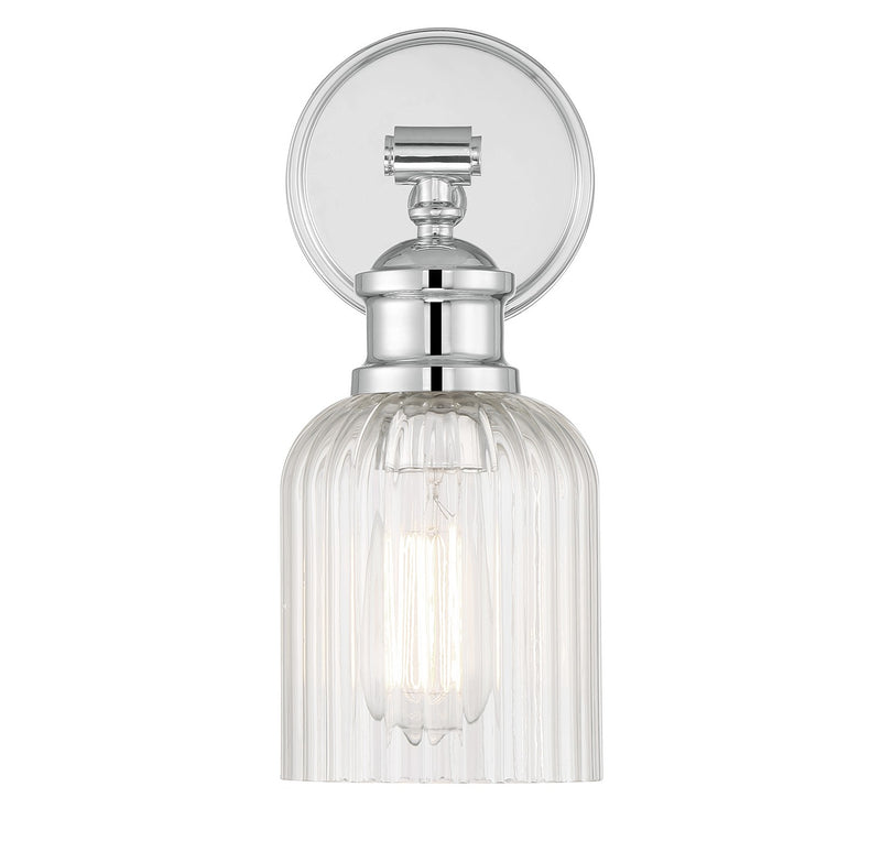 Meridian M90083CH One Light Wall Sconce, Chrome