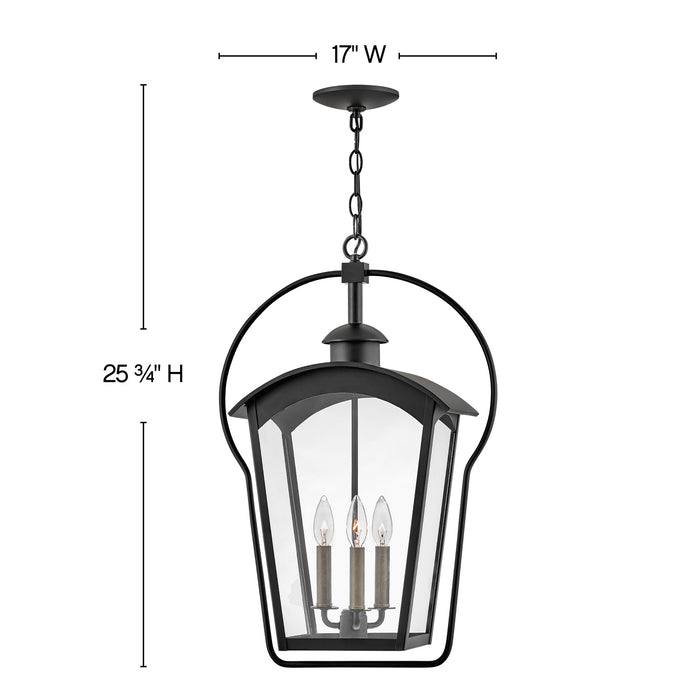 Hinkley 13302BK LED Hanging Lantern, Black