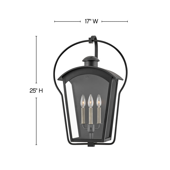 Hinkley 13303BK LED Wall Mount, Black