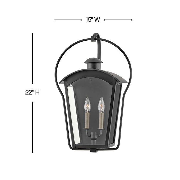 Hinkley 13304BK LED Wall Mount, Black