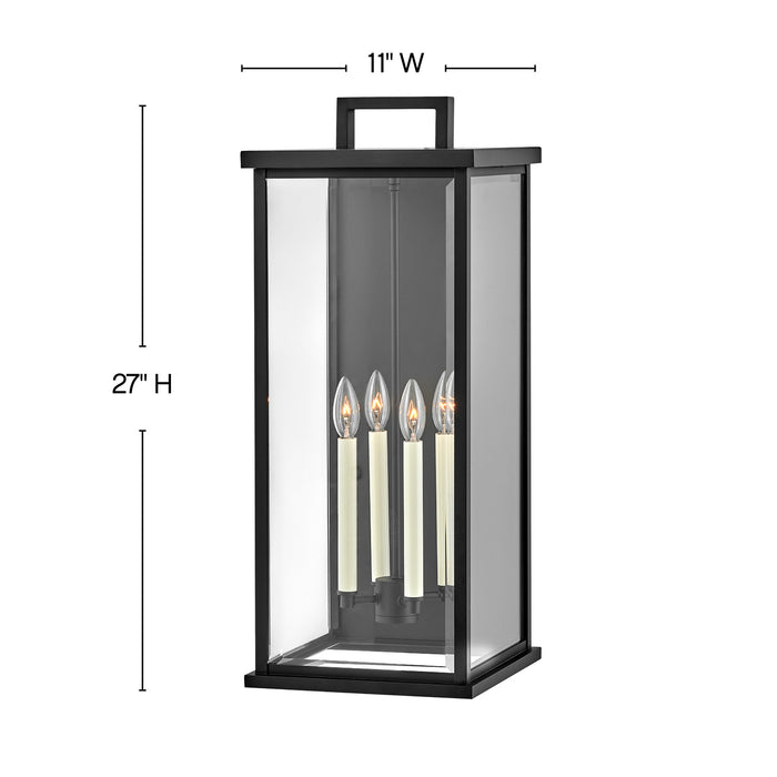 Hinkley 20018BK LED Wall Mount, Black