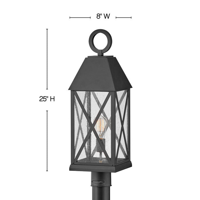 Hinkley 23301MB LED Post Top or Pier Mount Lantern, Museum Black