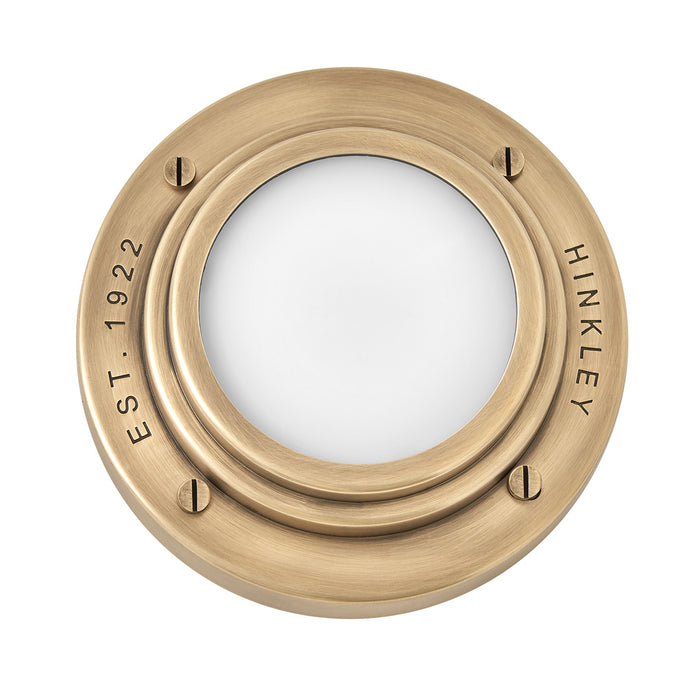 Hinkley 32703HB LED Flush Mount/Wall Sconce, Heritage Brass