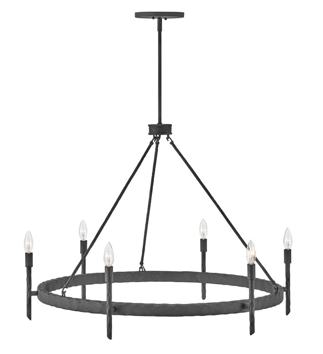 Hinkley 3678FE LED Chandelier, Forged Iron