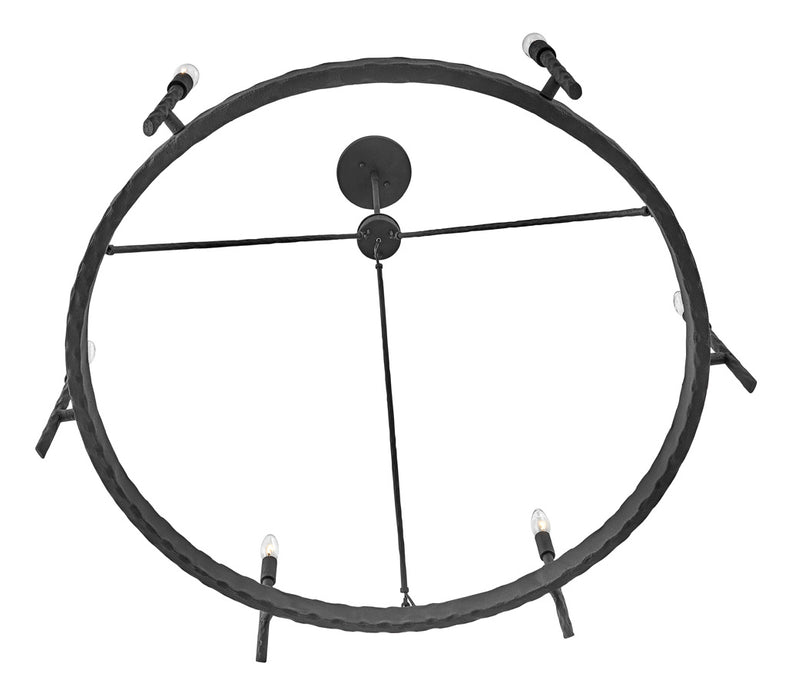 Hinkley 3678FE LED Chandelier, Forged Iron