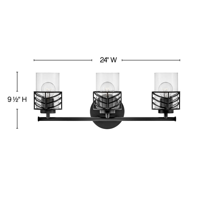 Hinkley 50263BK LED Vanity, Black