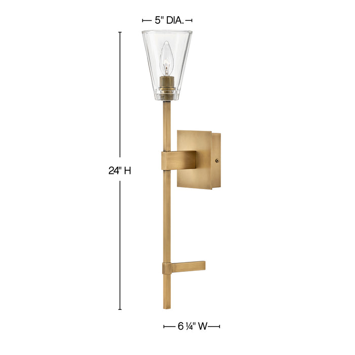 Hinkley 50640HB LED Vanity, Heritage Brass