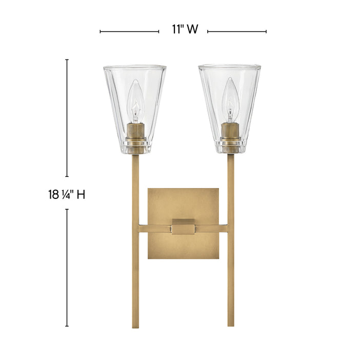 Hinkley 50642HB LED Vanity, Heritage Brass