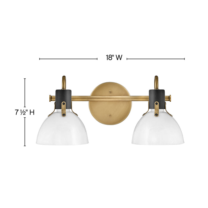 Hinkley 51112HB LED Vanity, Heritage Brass
