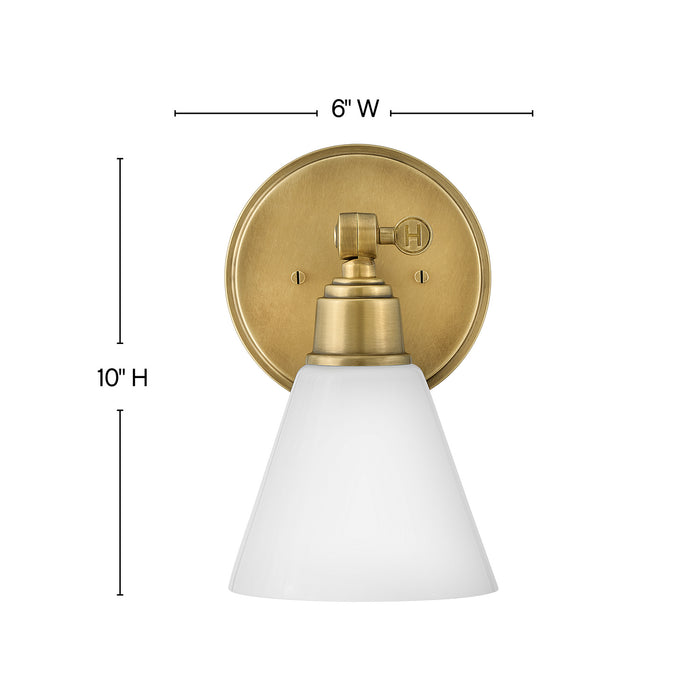 Hinkley 51180HB LED Vanity, Heritage Brass