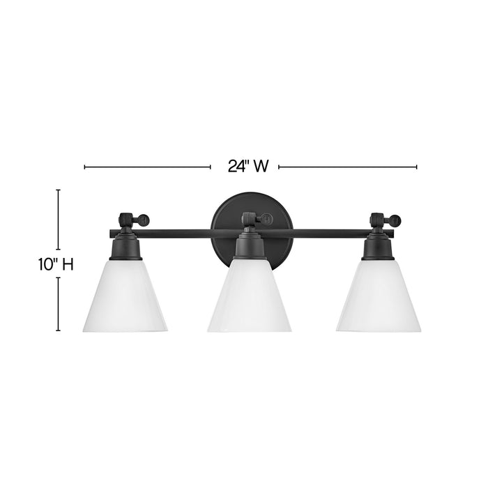 Hinkley 51183BK LED Vanity, Black