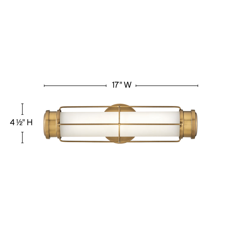 Hinkley 54300HB LED Wall Sconce, Heritage Brass