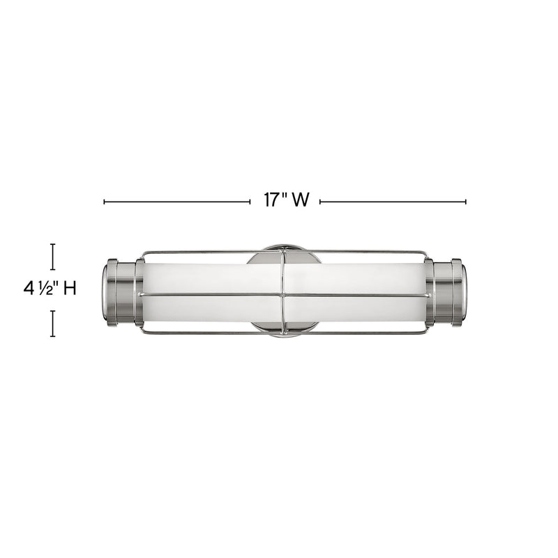 Hinkley 54300PN LED Wall Sconce, Polished Nickel