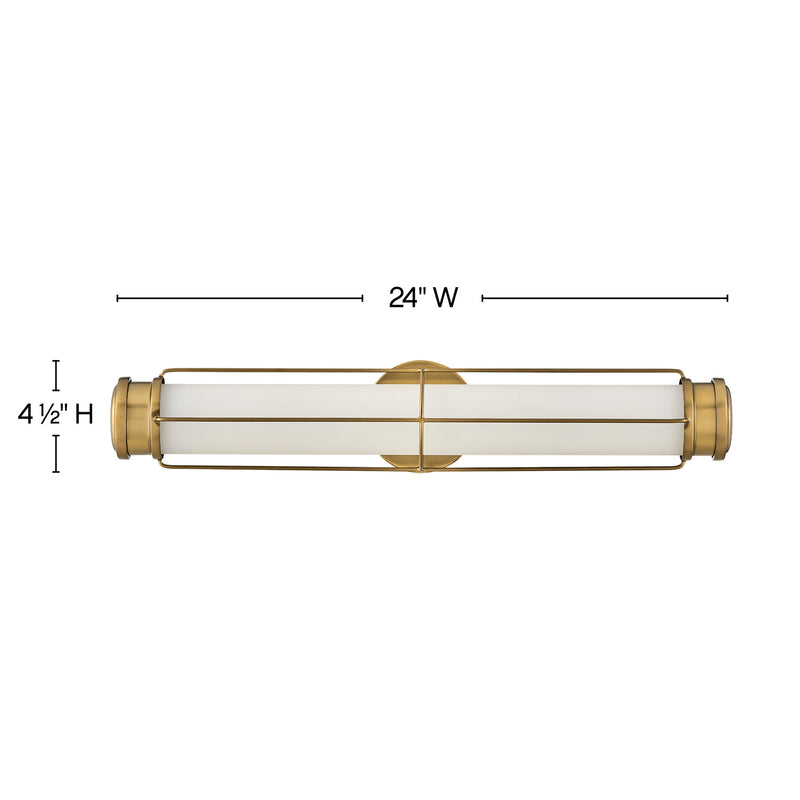 Hinkley 54302HB LED Wall Sconce, Heritage Brass