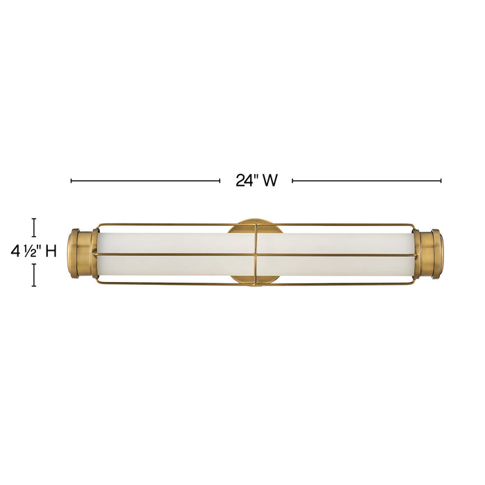 Hinkley 54302HB LED Wall Sconce, Heritage Brass