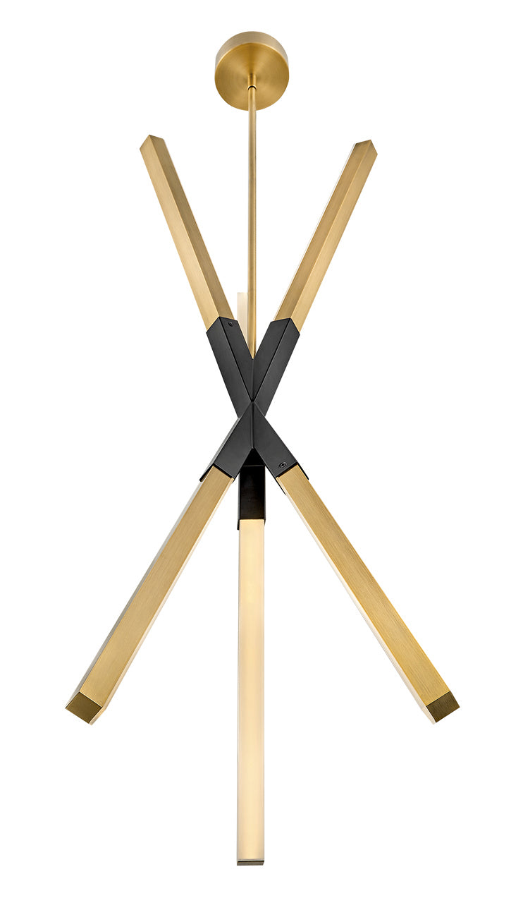 Fredrick Ramond FR30617LCB LED Pendant, Lacquered Brass