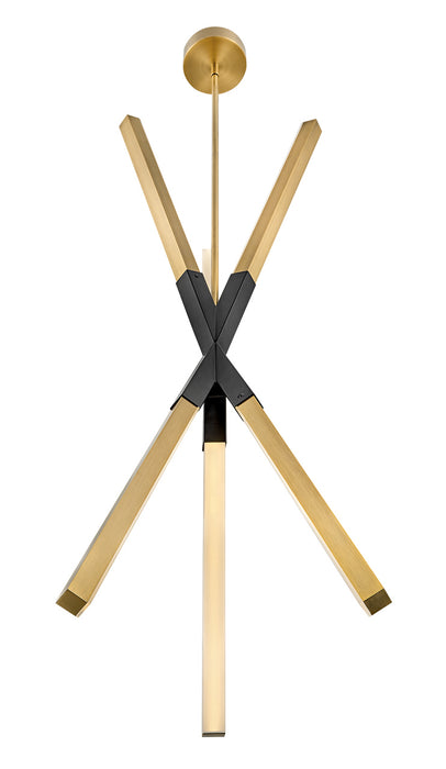 Fredrick Ramond FR30617LCB LED Pendant, Lacquered Brass