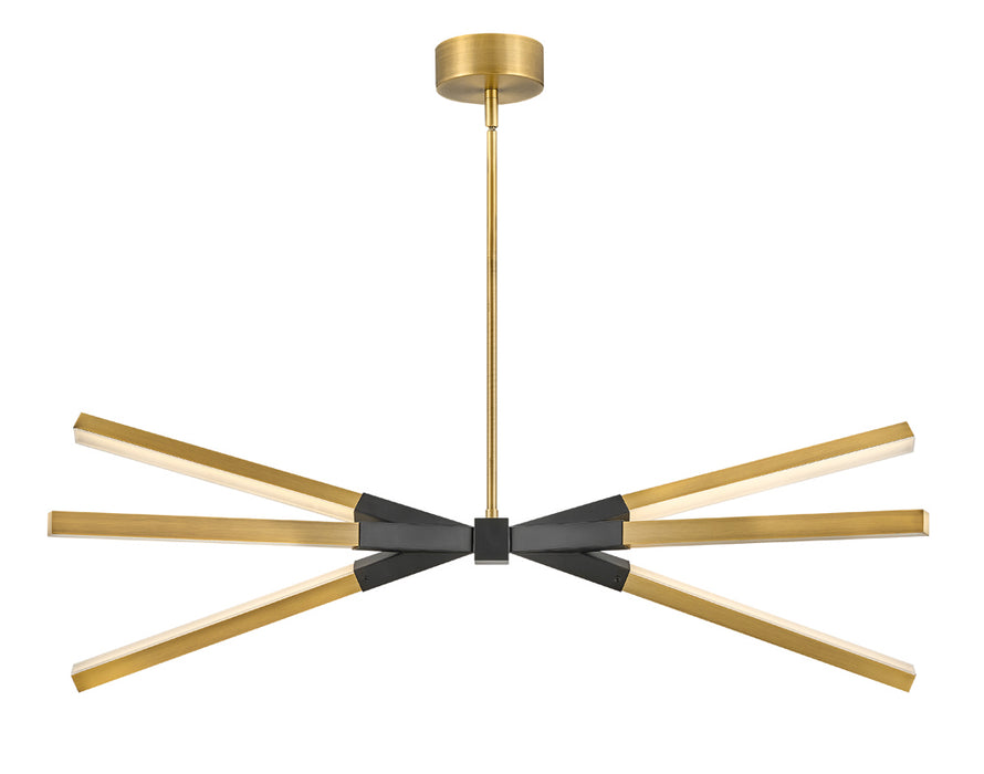 Fredrick Ramond FR30618LCB LED Linear Pendant, Lacquered Brass
