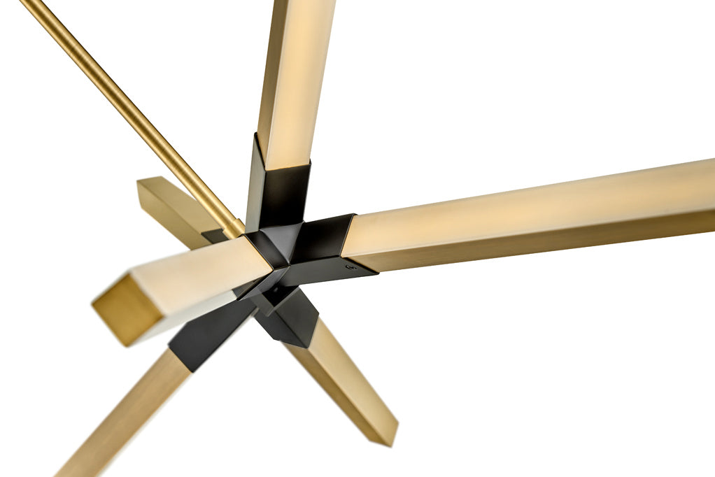 Fredrick Ramond FR30618LCB LED Linear Pendant, Lacquered Brass