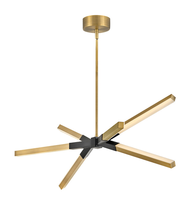 Fredrick Ramond FR30618LCB LED Linear Pendant, Lacquered Brass