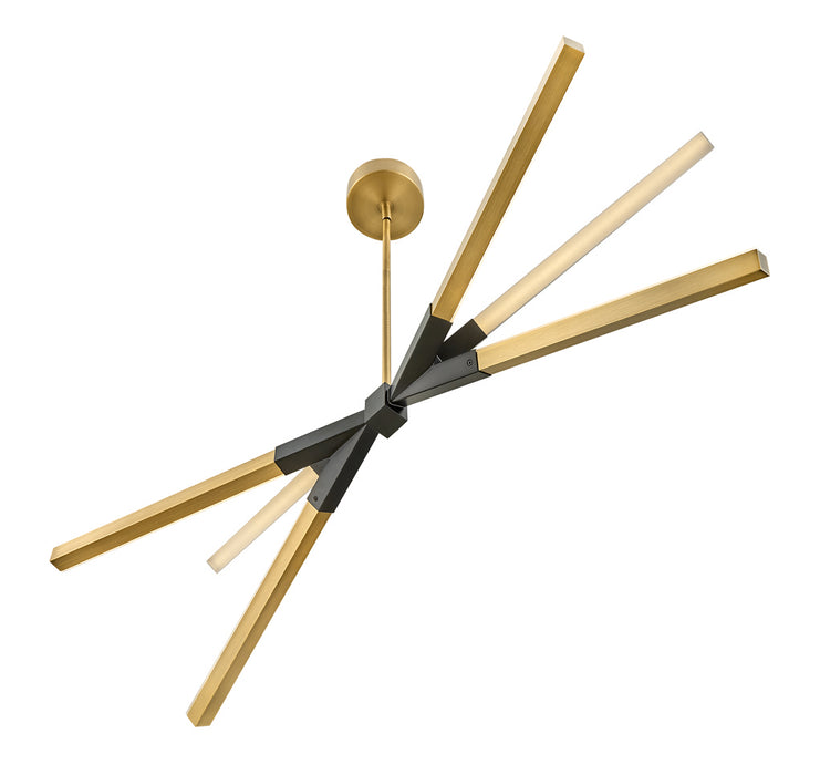 Fredrick Ramond FR30618LCB LED Linear Pendant, Lacquered Brass