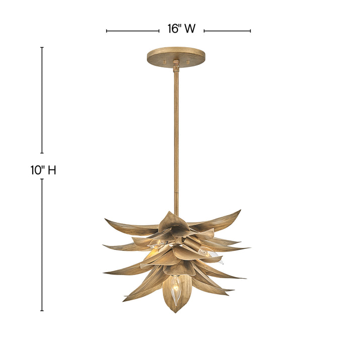 Fredrick Ramond FR30811BNG LED Pendant, Burnished Gold