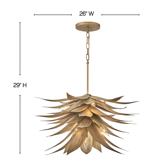 Fredrick Ramond FR30815BNG LED Pendant, Burnished Gold