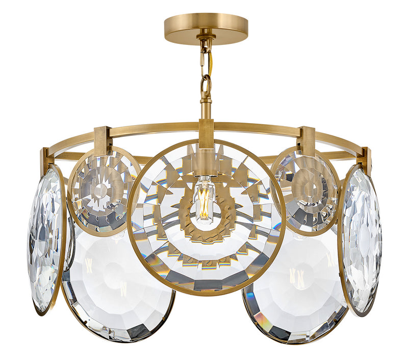 Fredrick Ramond FR31263HBR LED Pendant, Heritage Brass