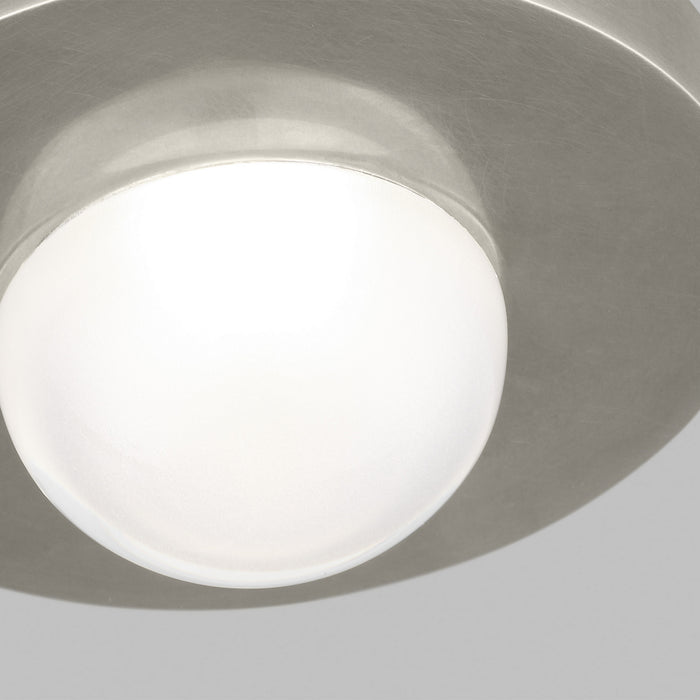 Visual Comfort Modern 700FMEBL2N-LED927 LED Flush Mount, Antique Nickel