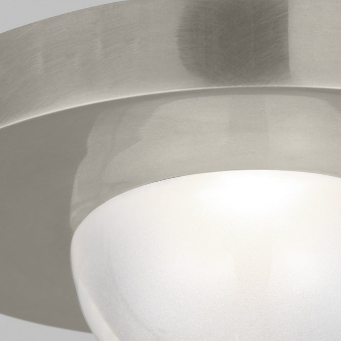 Visual Comfort Modern 700FMEBL2N-LED927 LED Flush Mount, Antique Nickel