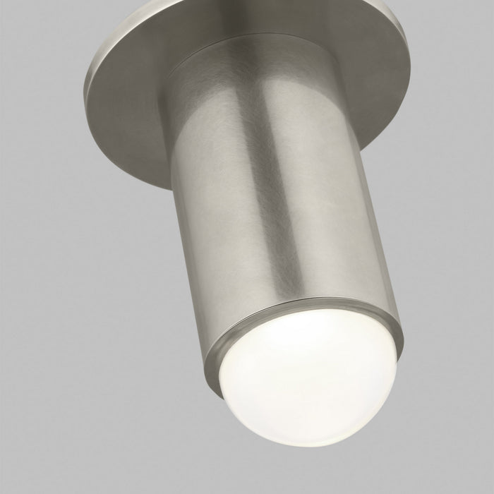 Visual Comfort Modern 700FMEBL6N-LED927 LED Flush Mount, Antique Nickel