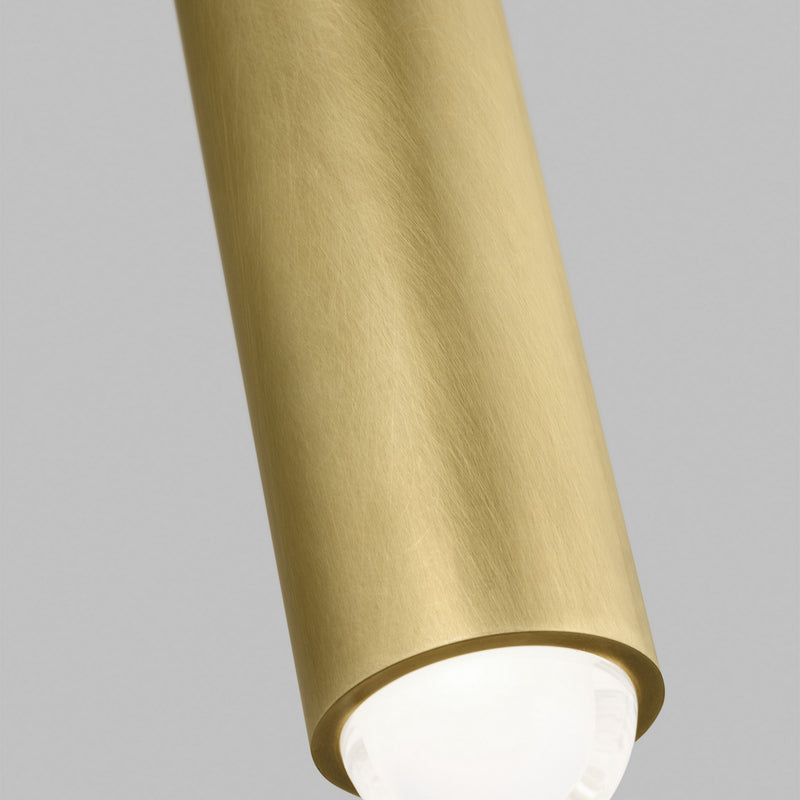 Visual Comfort Modern 700TDEBL16NB-LED927-277 LED Pendant, Natural Brass