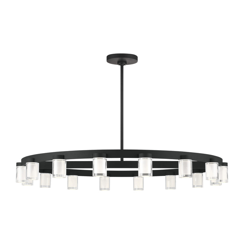 Visual Comfort Modern 700ESF44B-LED927 LED Chandelier, Nightshade Black