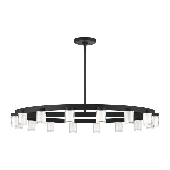 Visual Comfort Modern 700ESF44B-LED927-277 LED Chandelier, Nightshade Black