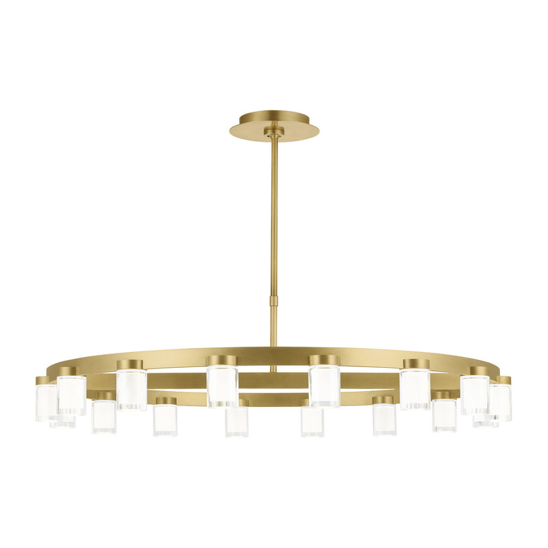 Visual Comfort Modern 700ESF44NB-LED927 LED Chandelier, Natural Brass