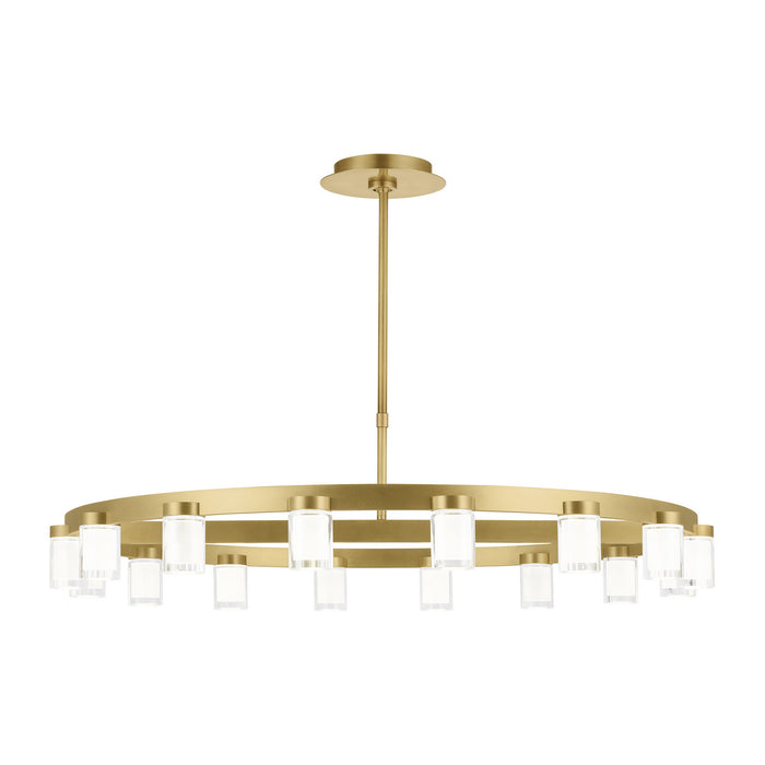 Visual Comfort Modern 700ESF44NB-LED927 LED Chandelier, Natural Brass