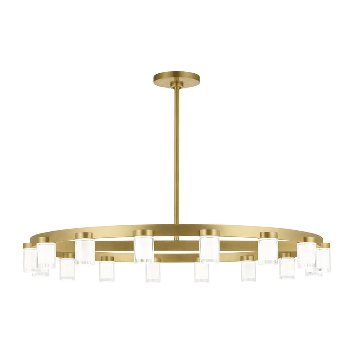 Visual Comfort Modern 700ESF44NB-LED927-277 LED Chandelier, Natural Brass