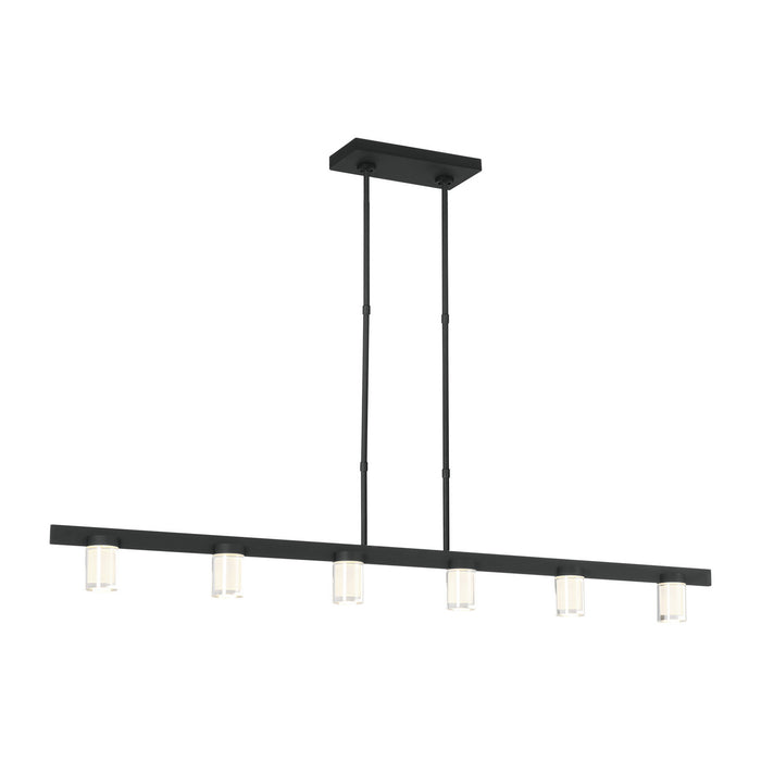 Visual Comfort Modern 700LSESF60B-LED927 LED Linear Suspension, Nightshade Black