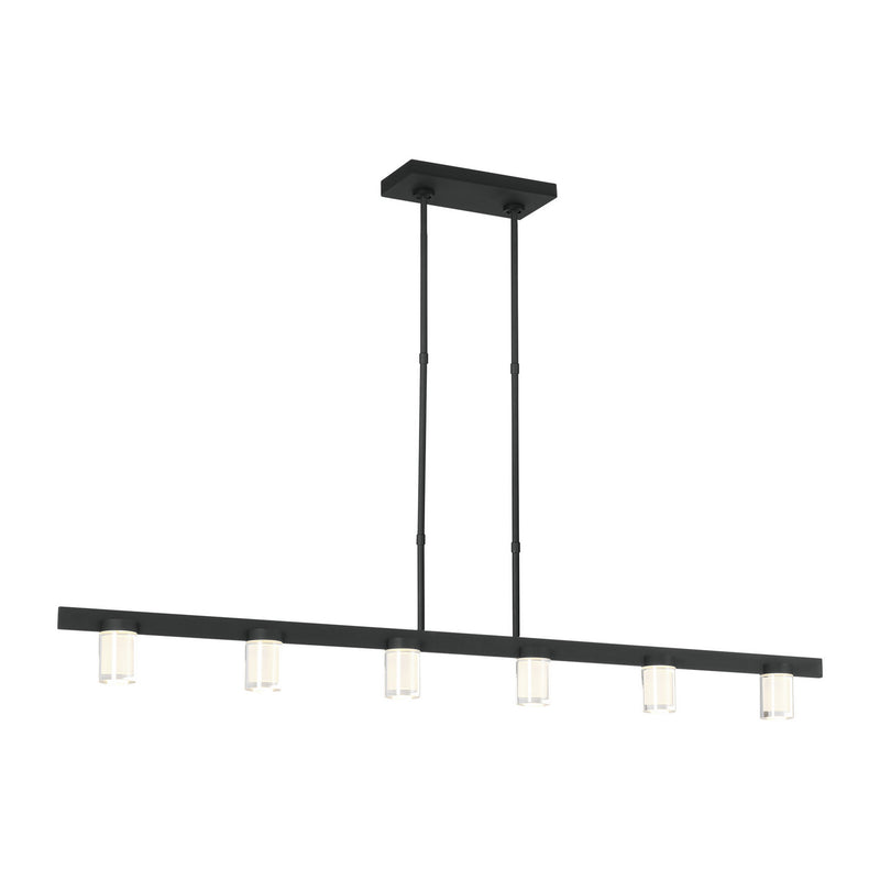 Visual Comfort Modern 700LSESF60B-LED927-277 LED Linear Suspension, Nightshade Black