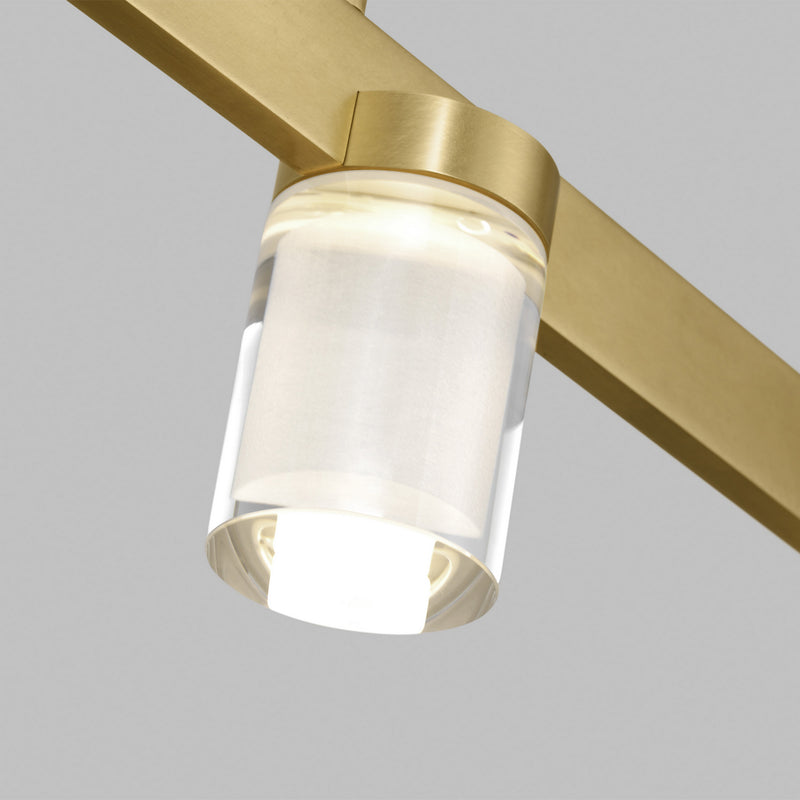 Visual Comfort Modern 700LSESF60NB-LED927-277 LED Linear Suspension, Natural Brass