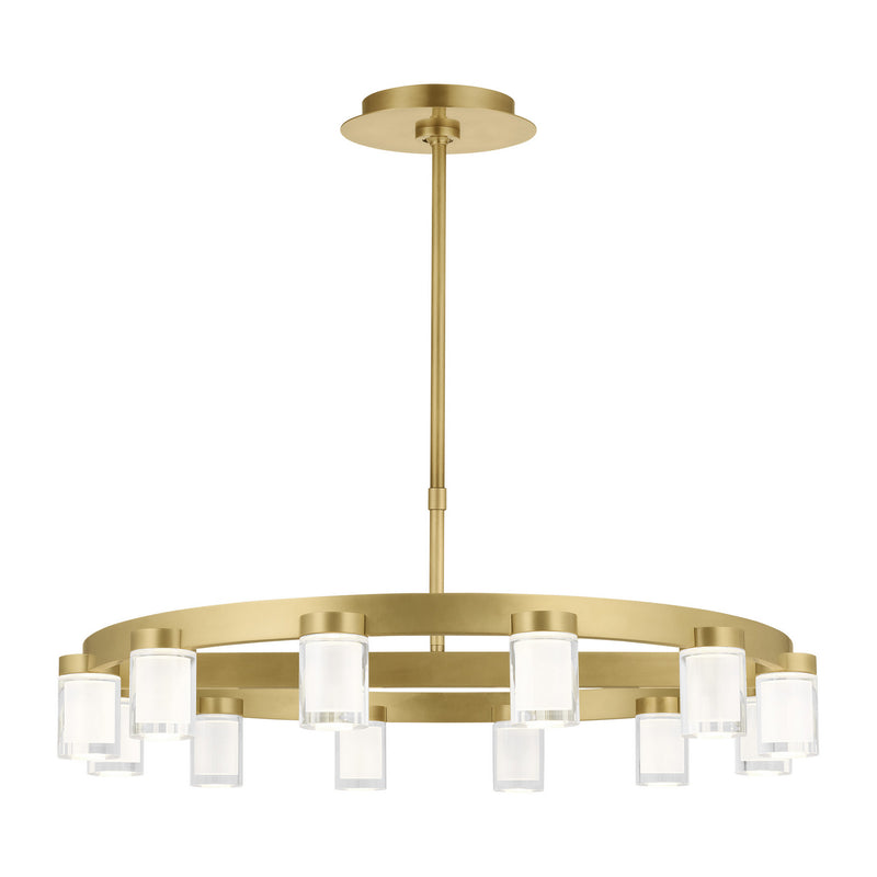 Visual Comfort Modern 700ESF32NB-LED927 LED Chandelier, Natural Brass