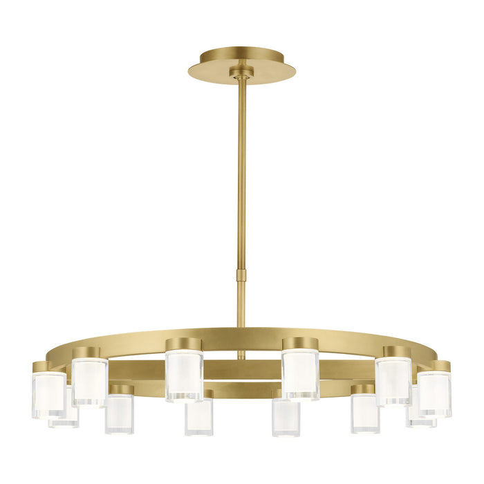 Visual Comfort Modern 700ESF32NB-LED927 LED Chandelier, Natural Brass