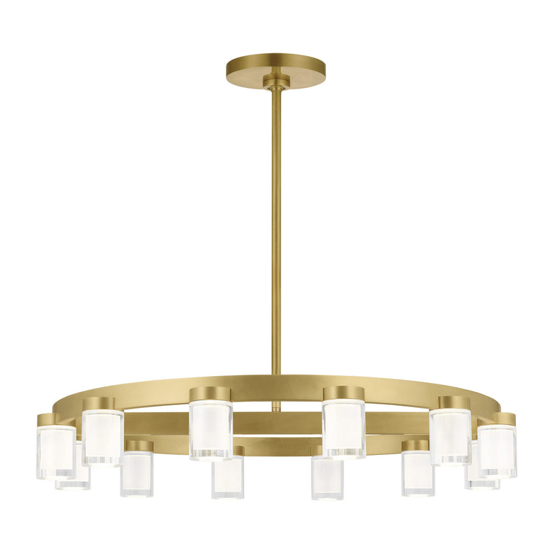 Visual Comfort Modern 700ESF32NB-LED927-277 LED Chandelier, Natural Brass