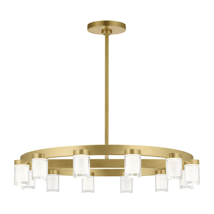 Visual Comfort Modern 700ESF32NB-LED927-277 LED Chandelier, Natural Brass