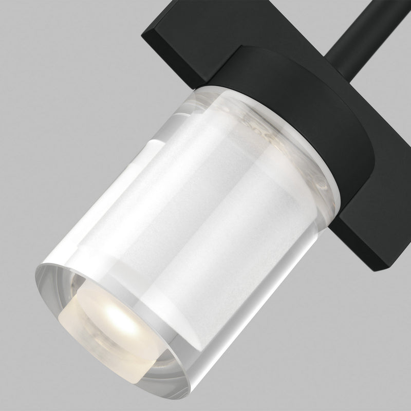 Visual Comfort Modern 700TDESF5B-LED927-277 LED Pendant, Nightshade Black