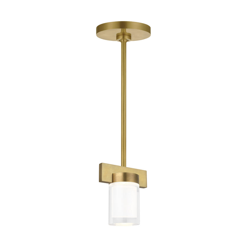 Visual Comfort Modern 700TDESF5NB-LED927 LED Pendant, Natural Brass