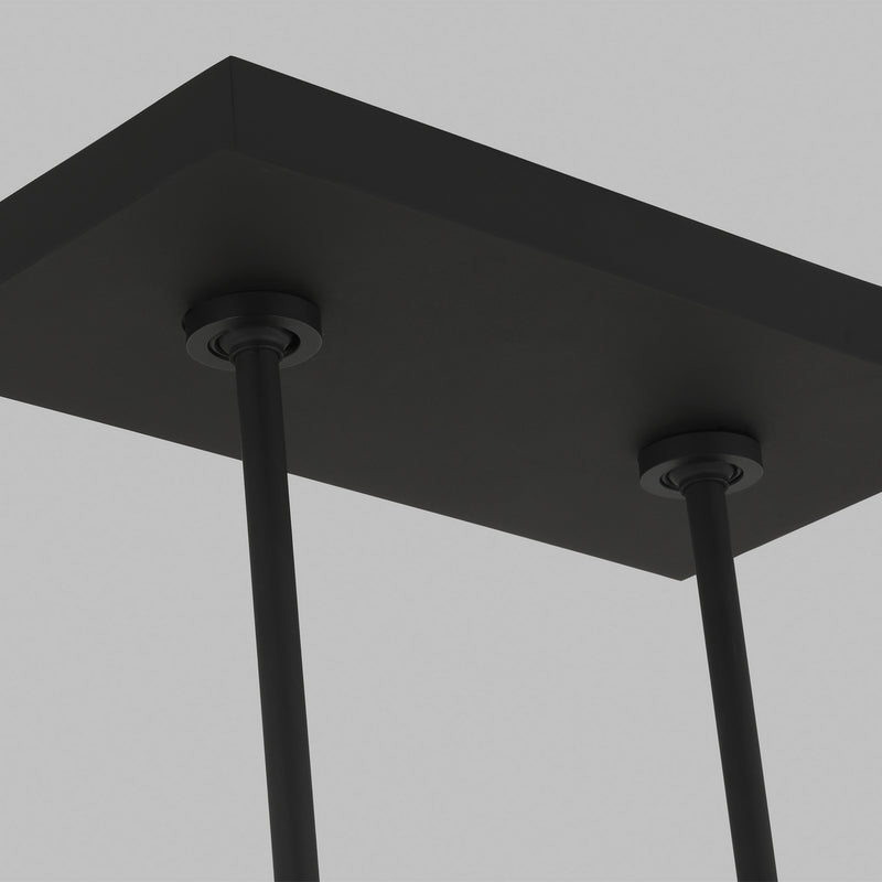 Visual Comfort Modern 700LSIBM47B-LED927 LED Linear Suspension, Nightshade Black