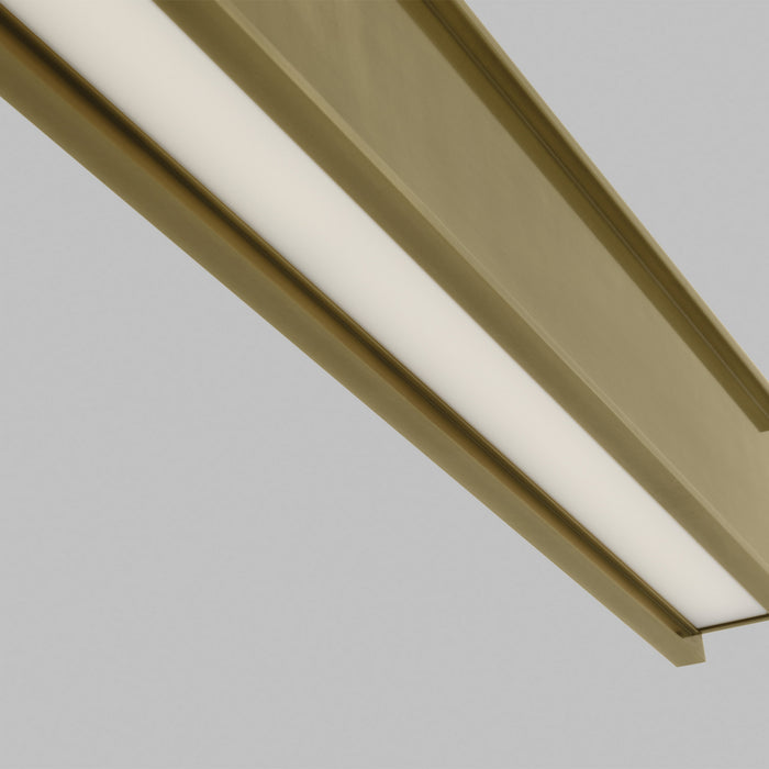 Visual Comfort Modern 700LSIBM47BR-LED927 LED Linear Suspension, Plated Brass