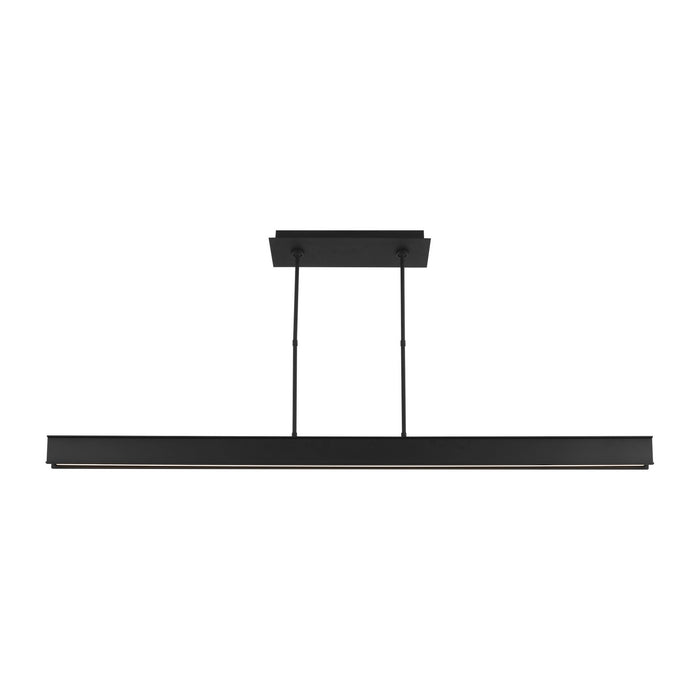 Visual Comfort Modern 700LSIBM72B-LED927 LED Linear Suspension, Nightshade Black